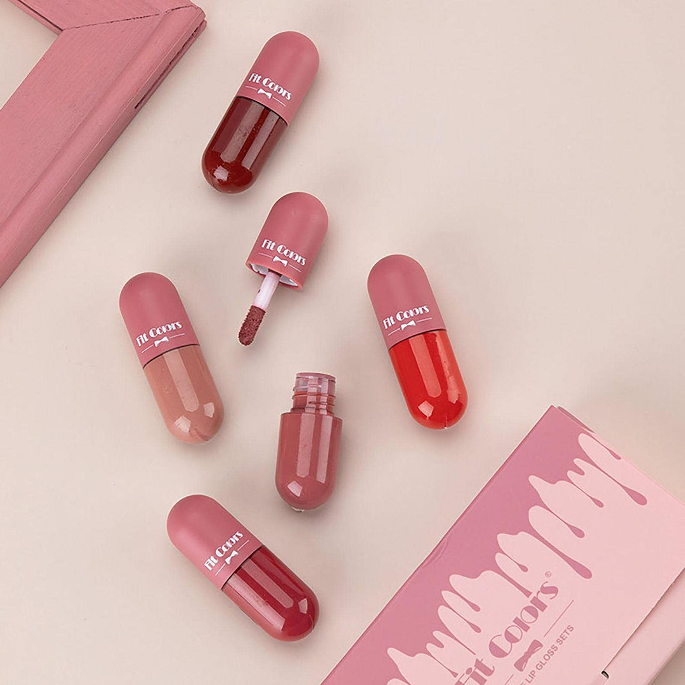 Fit Colors - 5pcs Mini Capsule Lip Gloss Set Homzystore