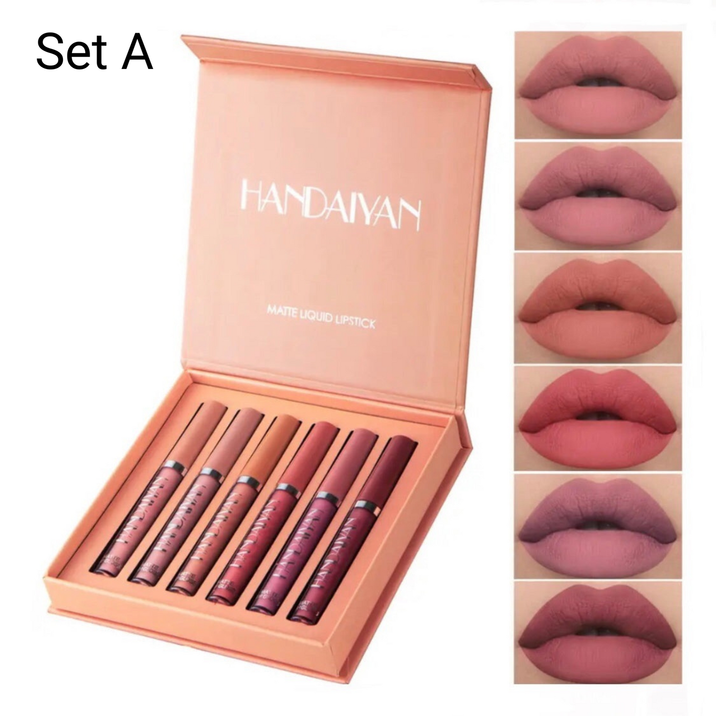 Handaiyan - Creamy Matte Lip Gloss Set of 6 Homzystore