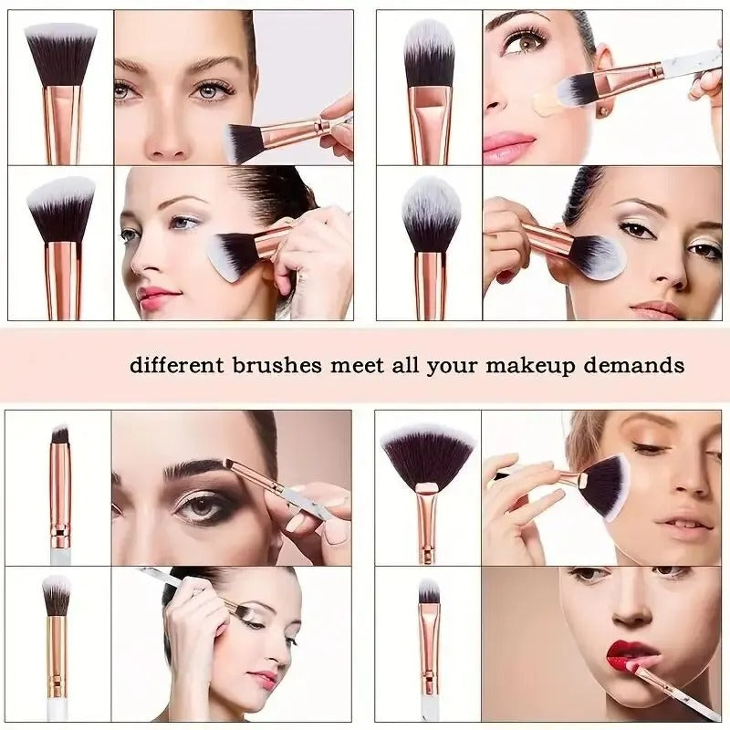 10 PCS Marble Makeup Brush Set Homzystore