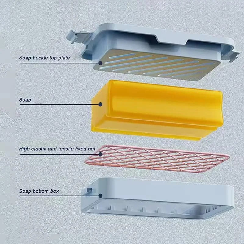Draining Double Layer Non-Slip Base Soap Holder Homzystore