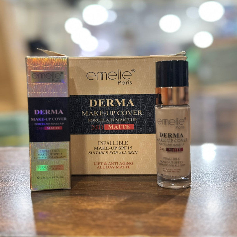 EMELIE PARIS DERMA MAKEUP COVER 24H PORCELAIN MATTE FOUNDATION Homzystore