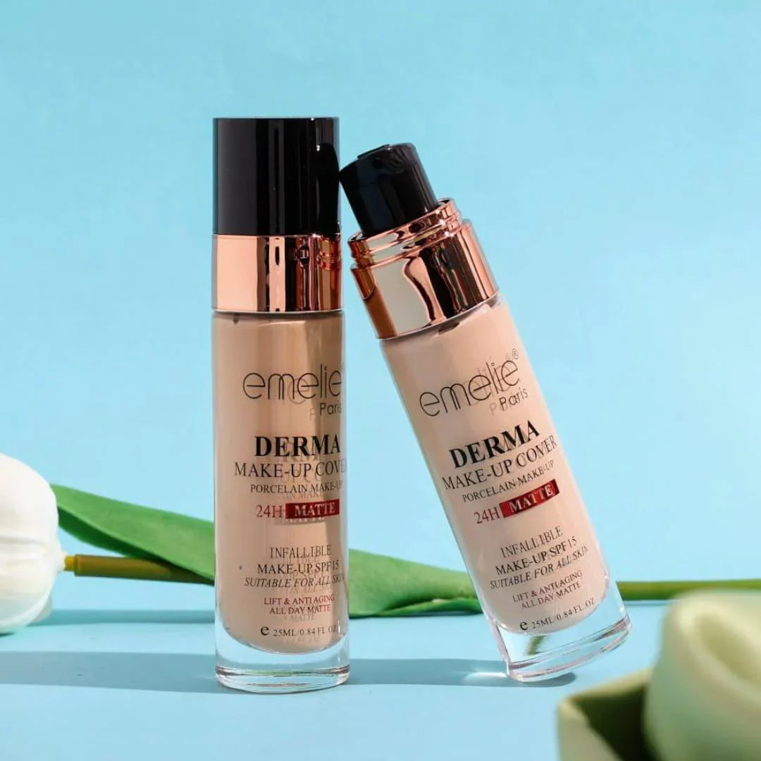 EMELIE PARIS DERMA MAKEUP COVER 24H PORCELAIN MATTE FOUNDATION Homzystore