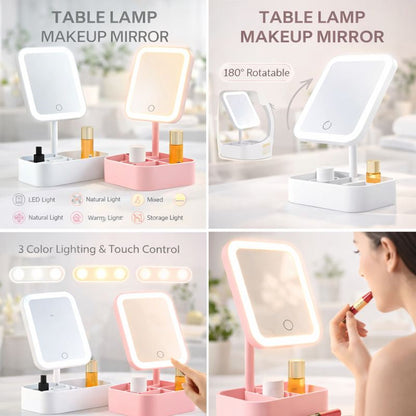 Led Makeup Mirrors With Storage Bases Homzystore