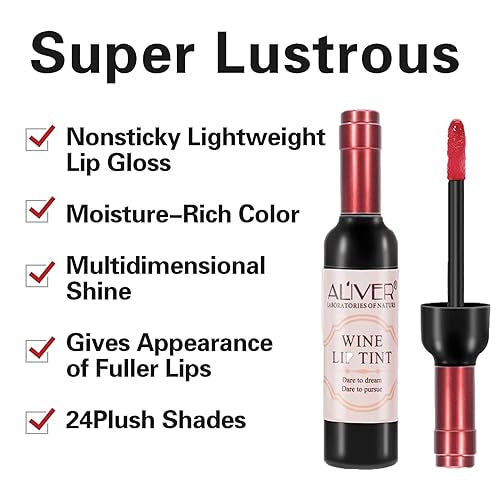 Wine Bottle Shape Lip Tint Set of 6 Homzystore