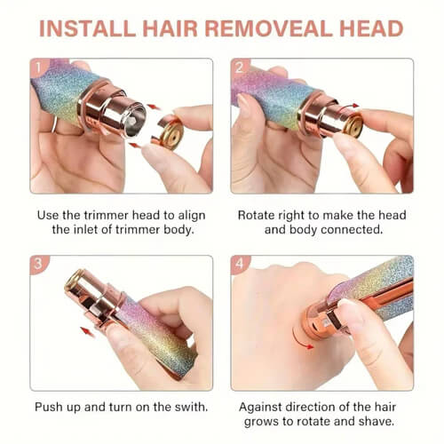 2 in 1 Eyebrow + Hair Remover Trimmer Homzystore