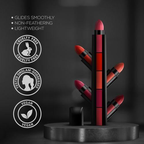 HUDA Fab 5 Matte Finish 5 in 1 Lipstick Homzystore