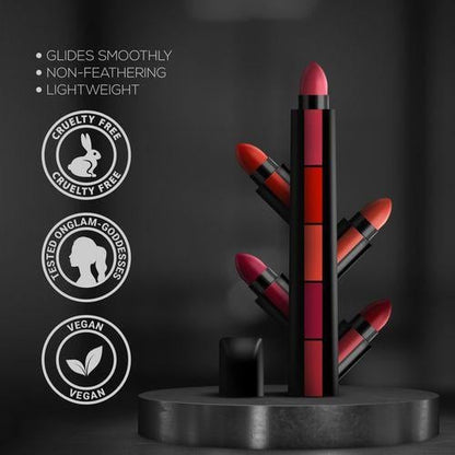 HUDA Fab 5 Matte Finish 5 in 1 Lipstick Homzystore