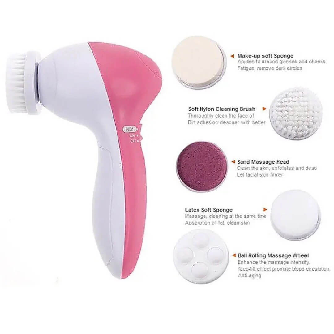 5 in 1 Facial Cleansing Massager Kit Homzystore