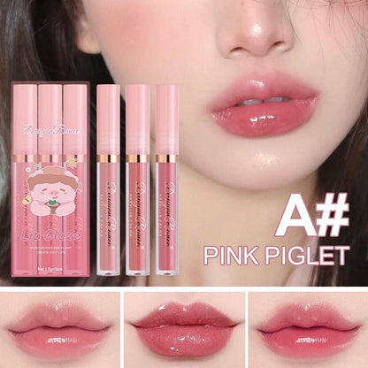 Dragon Ranee - Cartoon Mirror Lip Gloss Set of 3 Homzystore
