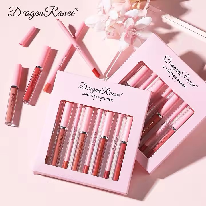 Dragon Ranee - 8pcs Lip Gloss & Liner Set Homzystore
