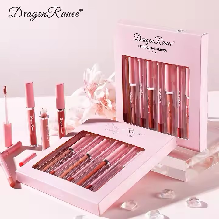 Dragon Ranee - 8pcs Lip Gloss & Liner Set Homzystore