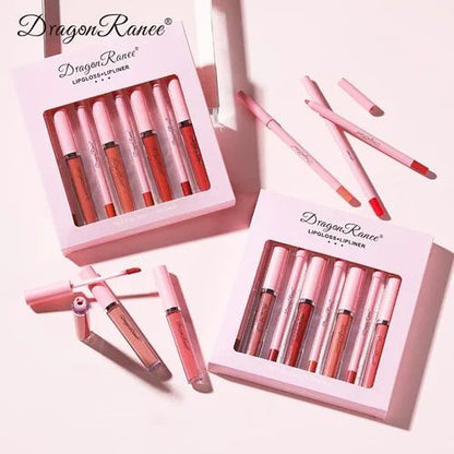 Dragon Ranee - 8pcs Lip Gloss & Liner Set Homzystore