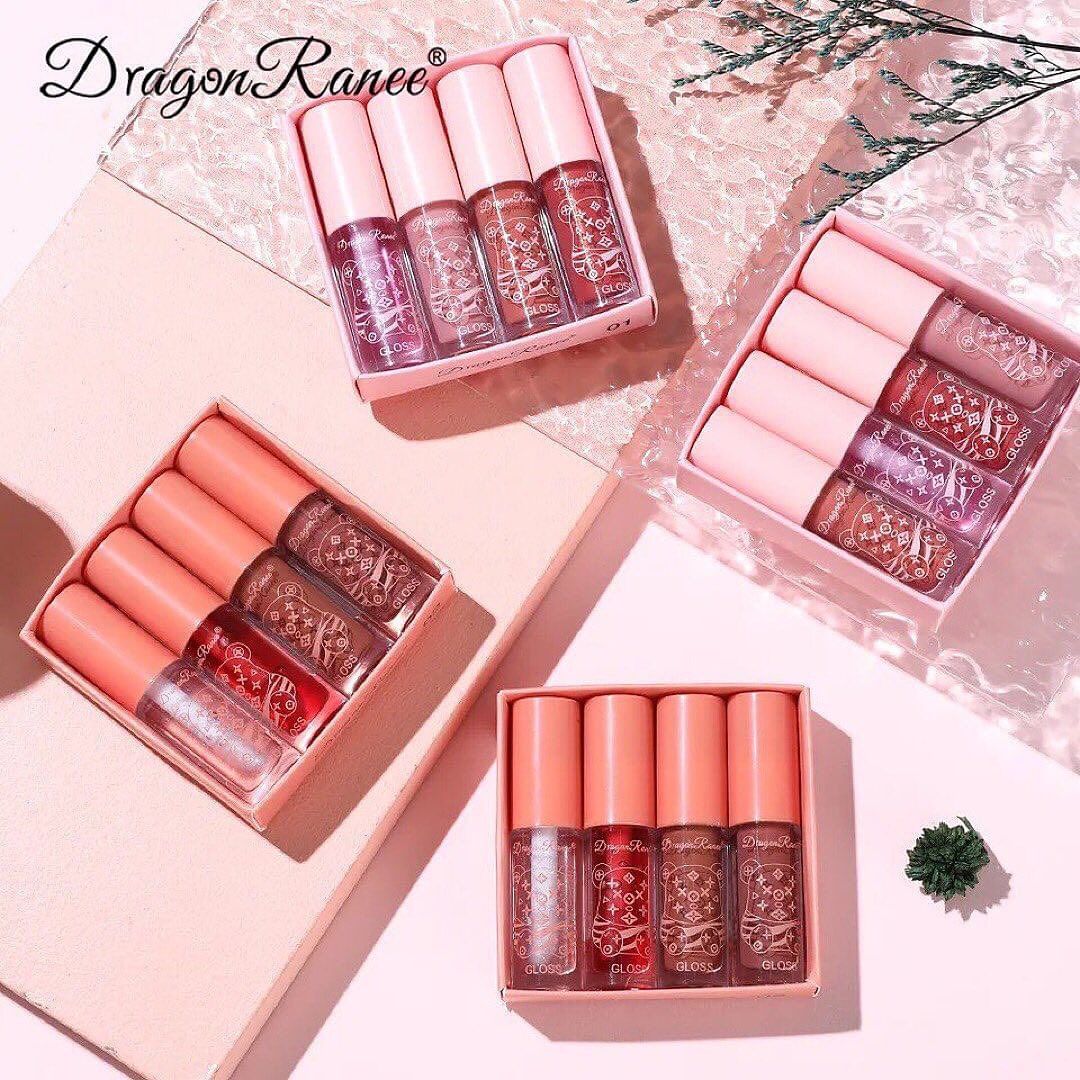 Dragon Ranee - Bear Mirror Jelly Lip Gloss Set of 4 Homzystore
