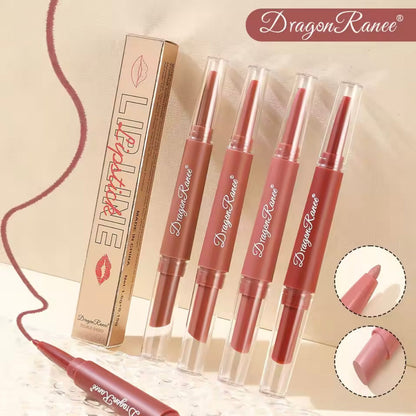 Dragon Ranee - 2 in 1 Matte Velvet Lipstick & Liner Set of 6 Homzystore