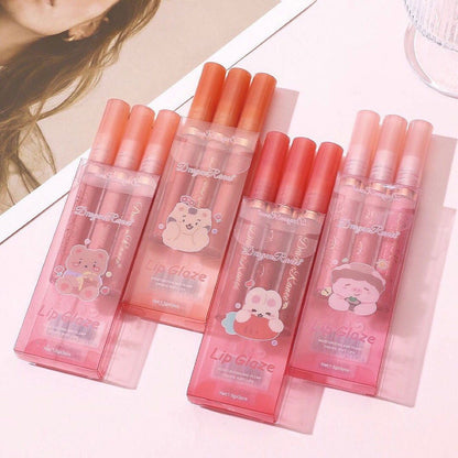 Dragon Ranee - Cartoon Mirror Lip Gloss Set of 3 Homzystore