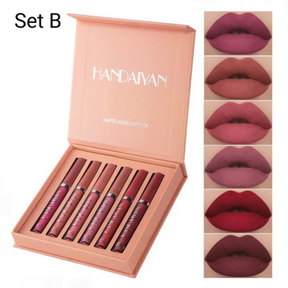 Handaiyan - Creamy Matte Lip Gloss Set of 6 Homzystore