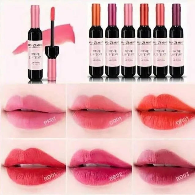 Wine Bottle Shape Lip Tint Set of 6 Homzystore