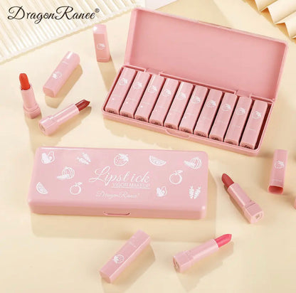 Dragon Ranee - Mini Fruity Lipstick Set of 10 Homzystore