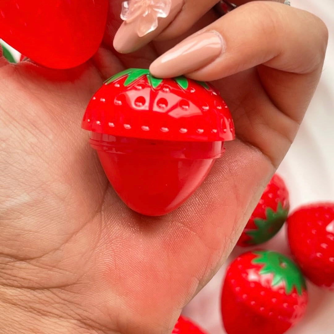 Strawberry Tinted Moisturizing Fruity Lip Balm Set of 3 Homzystore