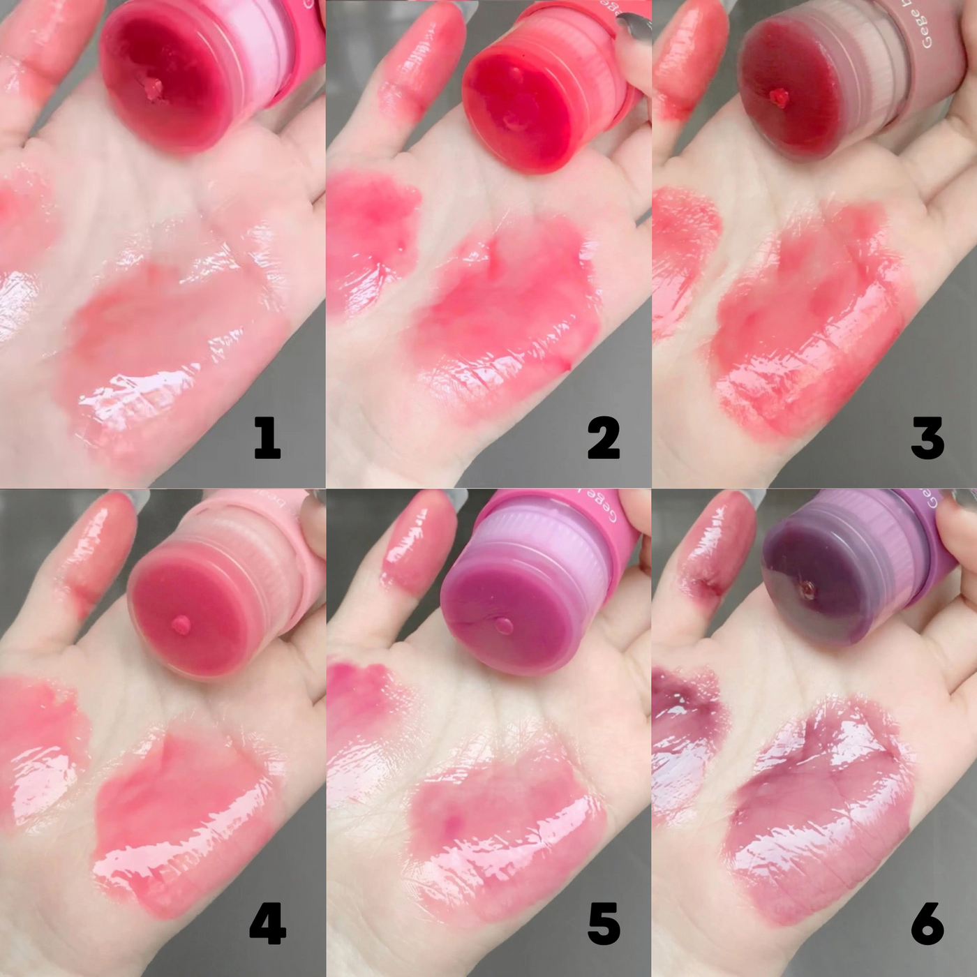 Beauty Model - Rotating Jelly Tinted Lip Balm Set of 6 Homzystore