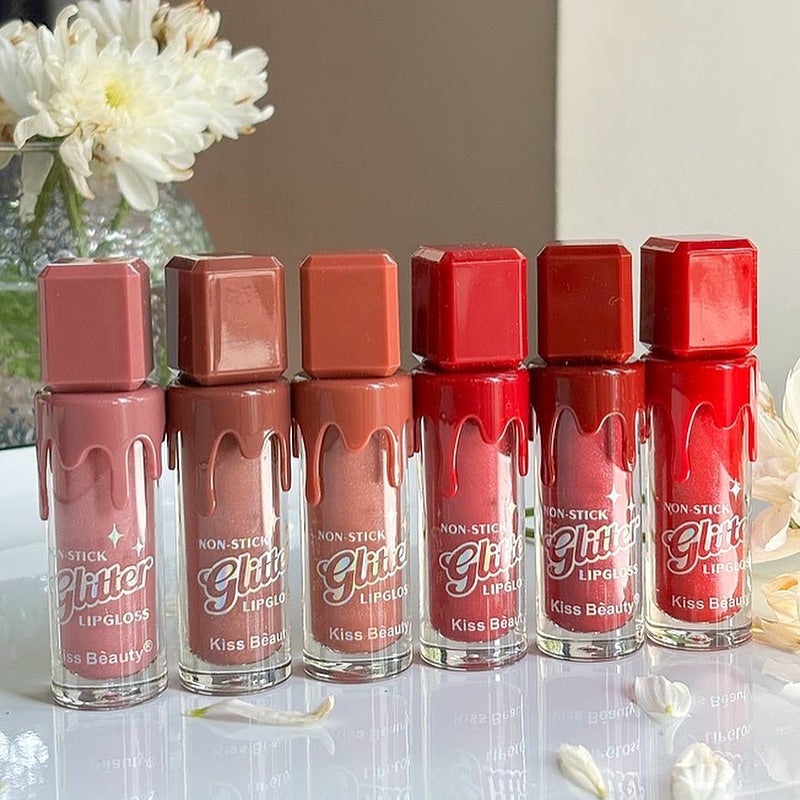 Glitter Matte Lip Gloss Waterproof & Long-lasting Charm Lip Gloss Homzystore