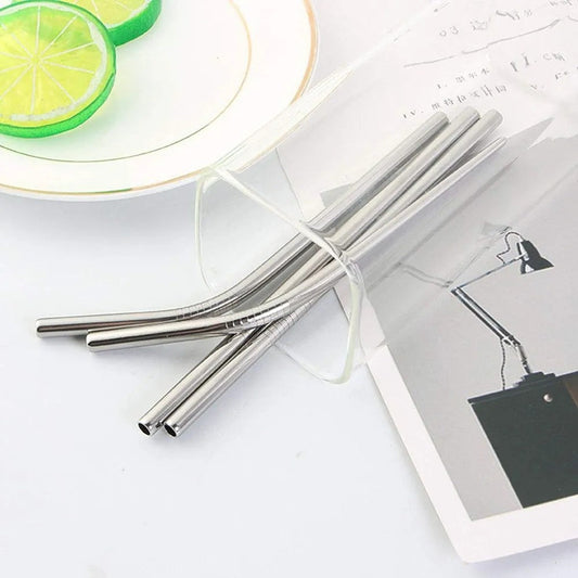 (STAINLESS STEEL STRAW SET OF 5 PCS) Homzystore