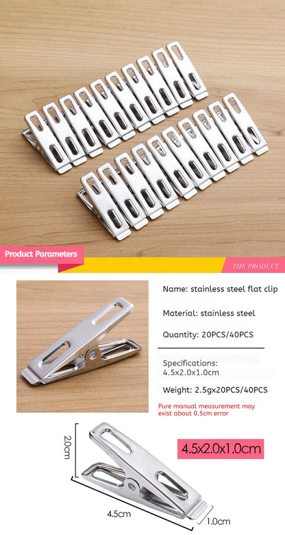 Stainless Steel Clothes Clips Homzystore