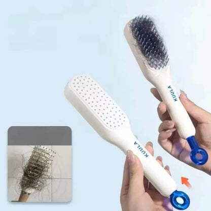 Self Cleaning Hair Brush Massage Anti-static Hair Smoothing Brush Homzystore