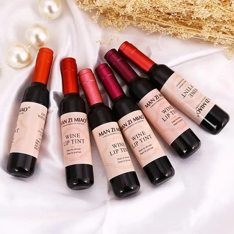 Wine Bottle Shape Lip Tint Set of 6 Homzystore